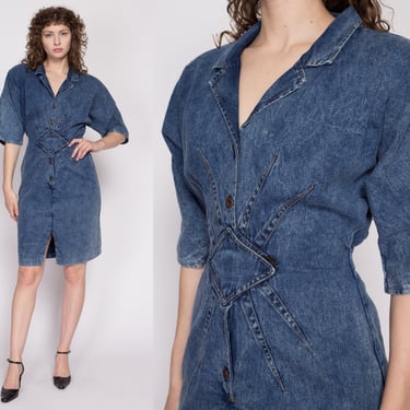 80s Acid Wash Denim Mini Dress - Medium | Flying Apple Vintage - Los  Angeles, CA | ATTIC