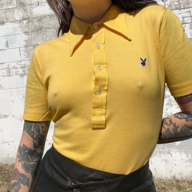 NOS Yellow Playboy Polo Made in Spain