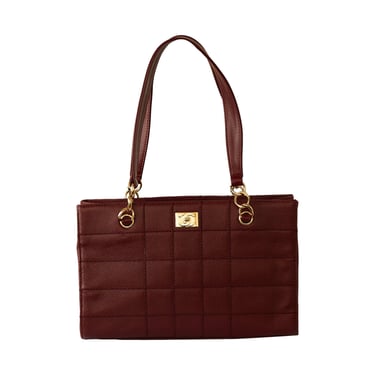 Chanel Oxblood Caviar Square Quilt Shoulder Bag