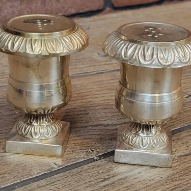 Vintage Silver Urn Style Salt and Pepper Shakers 