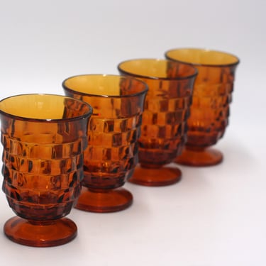 vintage Indianna Whitehall Colony Cubist juice glasses set of four 