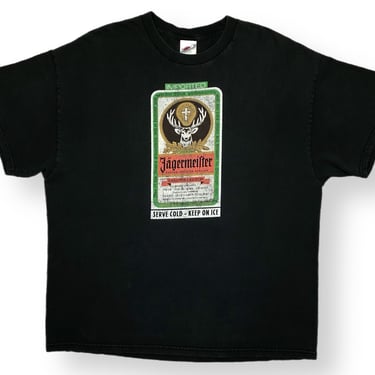 Vintage 90s/00s Jäegermeister Liquors/Alcohol Promotional Faded Graphic T-Shirt Size Large/XL 