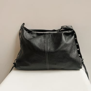 Coal Rectangle Leather Handbag