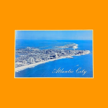 Vintage Atlantic City Poster 1980s Retro Size 23x36 Coastal and Beach + New Jersey + East Coast + Ocean + Beachfront + Beach House Decor 