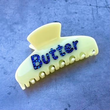 Butter word Rhinestone Hair Claw clip novelty accessories