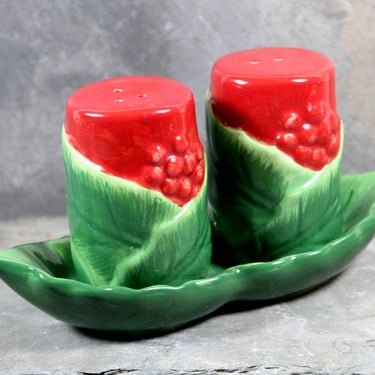 Hollyberry Salt & Pepper Shakers - Christmas Salt and Pepper Shakers - Christmas Holly | Bixley Shop 