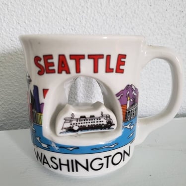 1991 Seattle Souvenir Cut Out coffee mug 