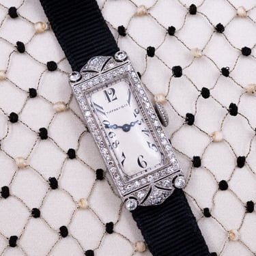 Art-Deco Tiffany &amp; Co. Platinum &amp; Diamond Watch