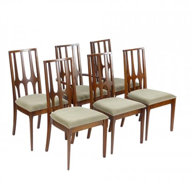 Set of 6 Broyhill Brasilia Walnut Dining Chairs