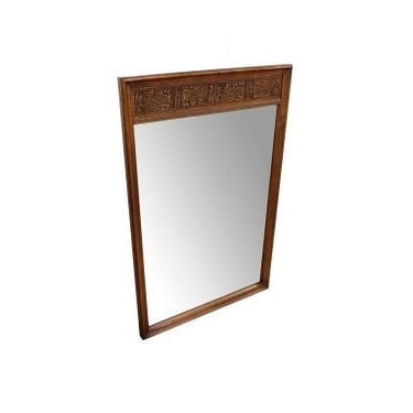 Free Shipping Within Continental US - Vintage Mid Century Modern Mirror Mayan Collection Bassett Ornate Details 