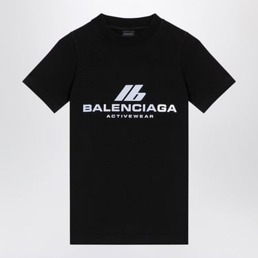 Balenciaga Black Activewear T-Shirt In Stretch Jersey Women