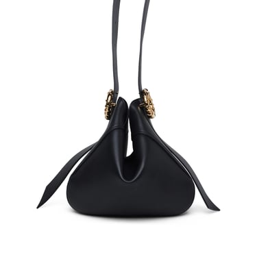 Lanvin 'Mélodie' Black Leather Hobo Bag Woman