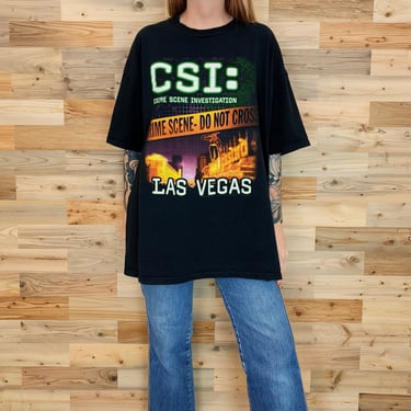 Vintage Y2K CSI Las Vegas TV Show Promo Tee Shirt 