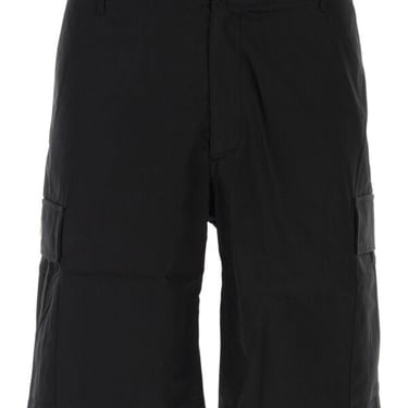 Kenzo Men Black Cotton Bermuda Shorts