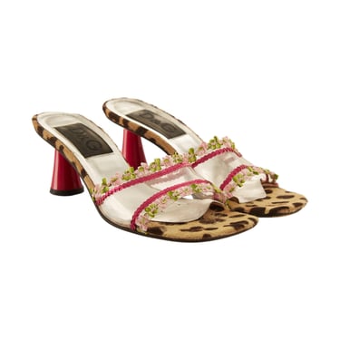 Dolce &amp; Gabbana Cheetah Print Floral Kitten Heels
