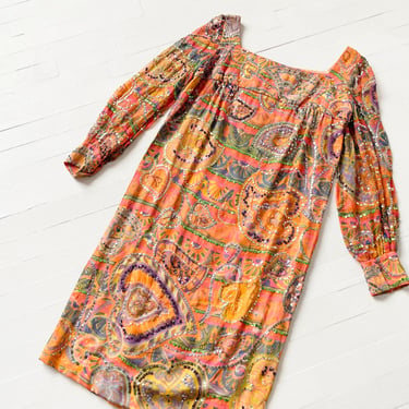 1960s Sequin Chiffon Dress 