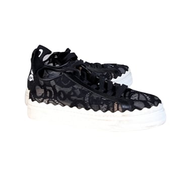 Chloe - Black Lace Sneakers Sz 8