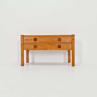 Midcentury German Oak chest of drawers by Mustring Möbel 1960s 