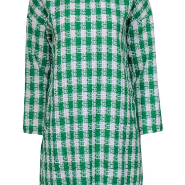 Tuckernuck - Green & White Checkered Tweed Mini Dress Sz M