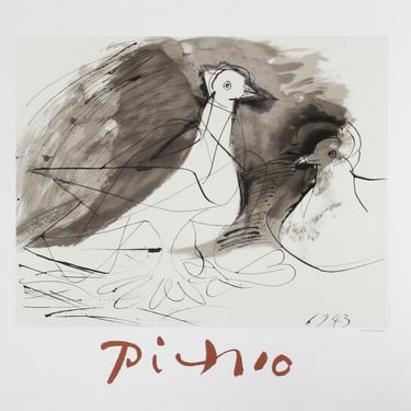 Pigeons by Pablo Picasso, Marina Picasso Estate Lithograph Poster 