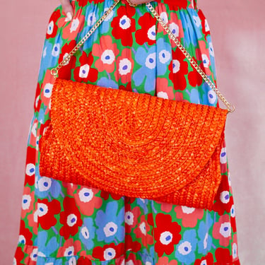 Orange Woven Bag