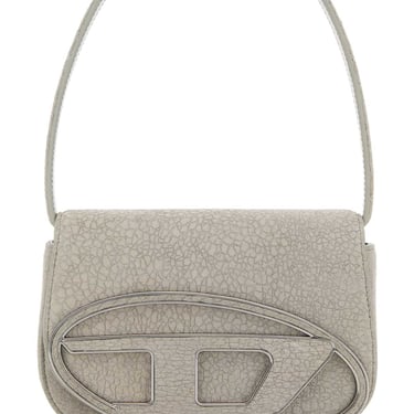 Diesel Women Light Grey Leather 1Dr Shoulder Bag