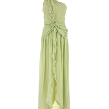 Blumarine Women Pastel Green Georgette Long Dress