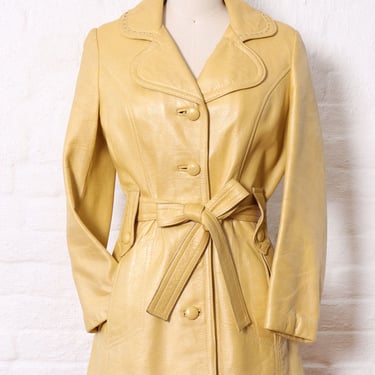 Pearlescent Butter Leather Trench S-S/M