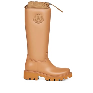 Moncler Women Light Brown Kickstream High Rain Boots