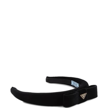 Prada Women Velvet Bow Headband