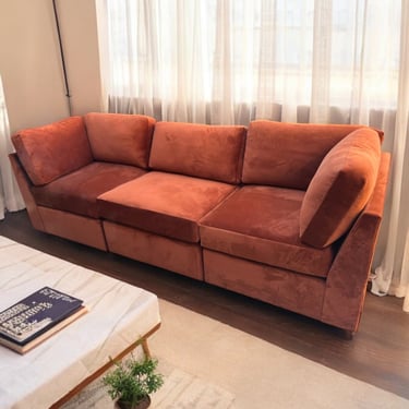 Comfy Rust Color Sofa