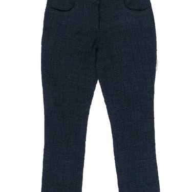 Chanel – Navy Straight Leg Tweed Pants Sz 34