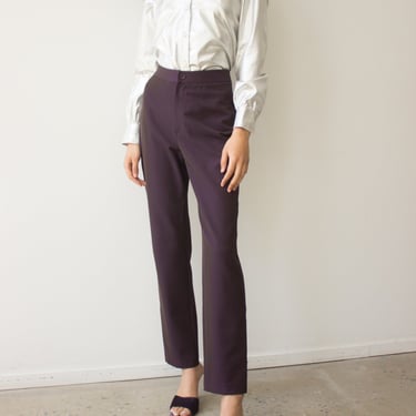1980s Issey Miyake Imperial Purple Minimalist Trousers 