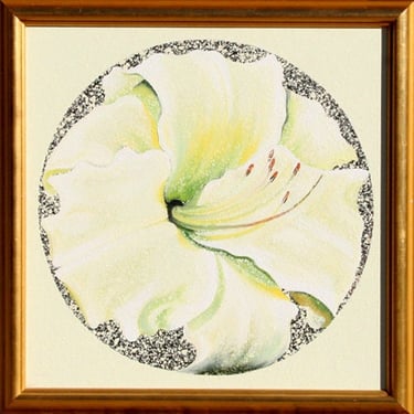 Lemon White Lily by Lowell Blair Nesbitt Oil Painting 1982 