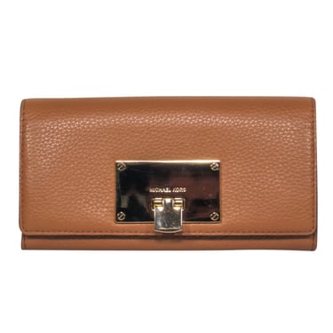 Michael Michael Kors - Brown Pebbled Leather Fold-Over Wallet