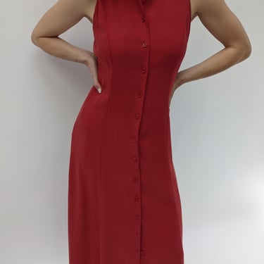 Ralph Lauren Faded Strawberry Silk Market Dress