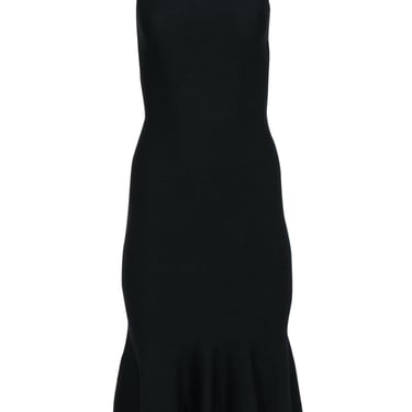 Milly - Black Sleeveless Knit Maxi Dress w/ Flared Hem Sz P