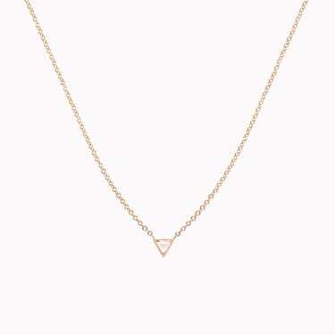 Petite Rose-Cut Triangle Diamond Necklace
