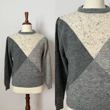 Vintage Levi Sweater / Pull Over / 1980s / Geometric / Unisex / FREE SHIPPING 