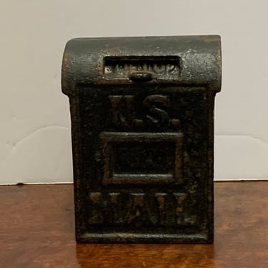 1920s Mailbox Cast Iron Bank 