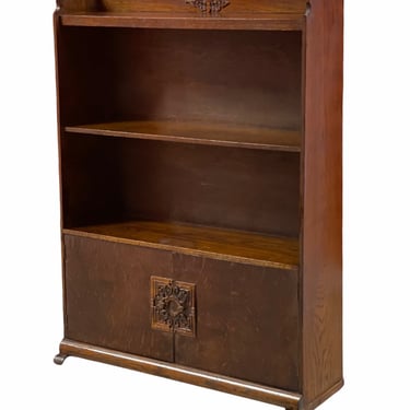 Free Shipping Within Continental US - Vintage English Book Case Cabinet. 
