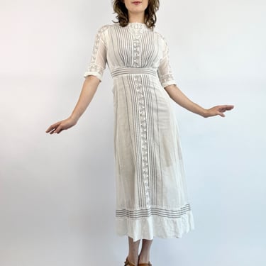 Edwardian Positively Posh Striped Lawn Dress | Feathers Boutique - Bouldin  Creek - Austin, TX | ATTIC