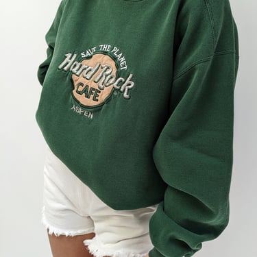 Vintage Faded Hard Rock Cafe Embroidered Sweatshirt