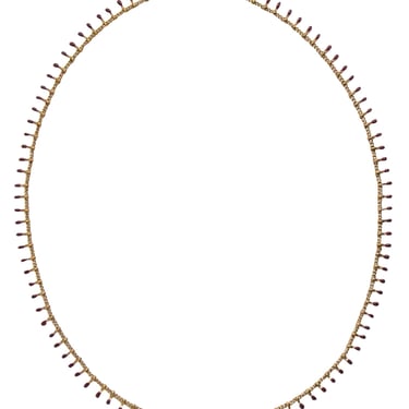 Isabel Marant - Gold Colored Necklace w/ Plum Purple Detail