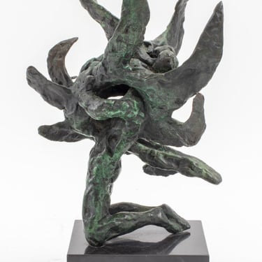 Modern Surrealist Nude Bronze Sculpture