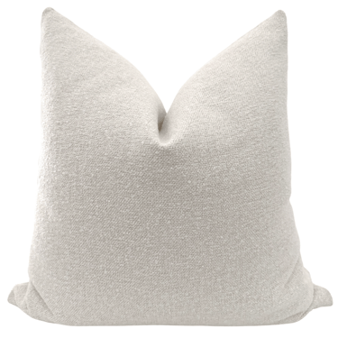French Bouclé White Pillow Cover
