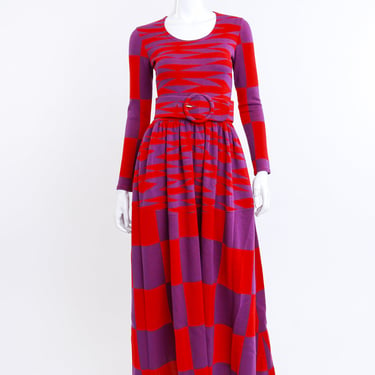 Op Art Wool Knit Dress