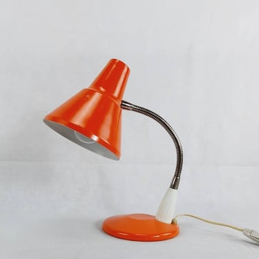 Vintage Orange Lamp, Lighting, Space Age, Desk Orange Lamp, Table Lamp, Vintage Orange Lamp, Mid Century Modern 