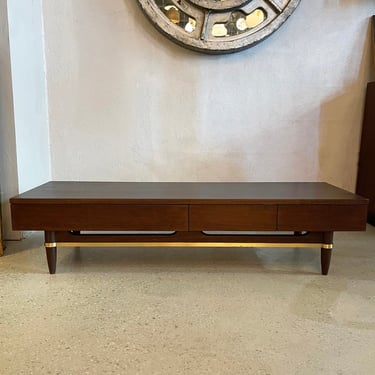 American Of Martinsville Console Coffee Table Media Cabinet