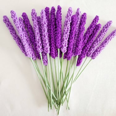 Crochet Lavender Branch